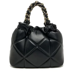 Borsa Donna Secchiello Small LOVE MOSCHINO linea Embossed Trapuntata Nera