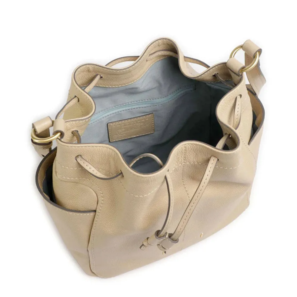 Borsa Donna Secchiello THE BRIDGE linea Letizia in Pelle color Burro