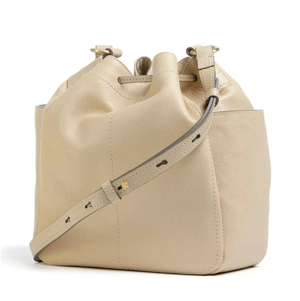 Borsa Donna Secchiello THE BRIDGE linea Letizia in Pelle color Burro