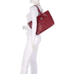 Borsa Donna Shopper a Spalla ARMANI EXCHANGE colore Red Dahlia Lucido Linea Liz