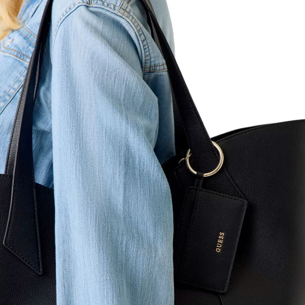 Borsa Donna Shopper a Spalla GUESS Linea Darcy Colore Nero