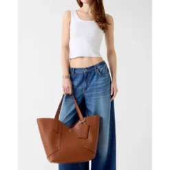 Borsa Donna Shopper a Spalla GUESS Linea Darcy Colore Cognac