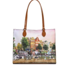 Borsa Donna Shopper a Spalla Y NOT YES-602 stampa Flower River