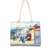 Borsa Donna Shopper a Spalla Y NOT YES-602 stampa Greek Summer