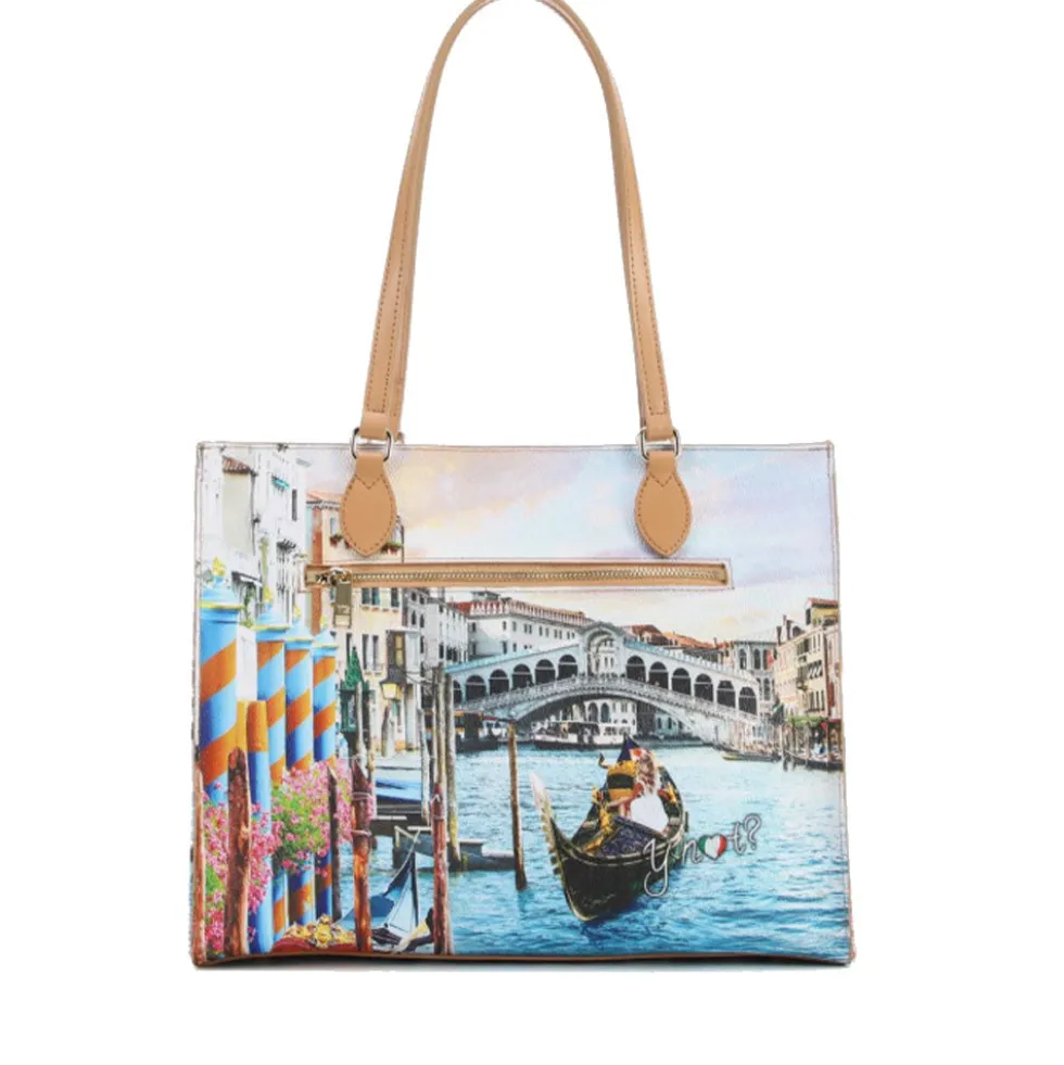 Borsa Donna Shopper a Spalla Y NOT YES-602 stampa Dream in Venice