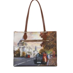 Borsa Donna Shopper a Spalla Y NOT YES-602 stampa London Tourist