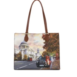 Borsa Donna Shopper a Spalla Y NOT YES-602 stampa London Tourist