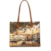 Borsa Donna Shopper a Spalla Y NOT YES-602 stampa Christmas Venice