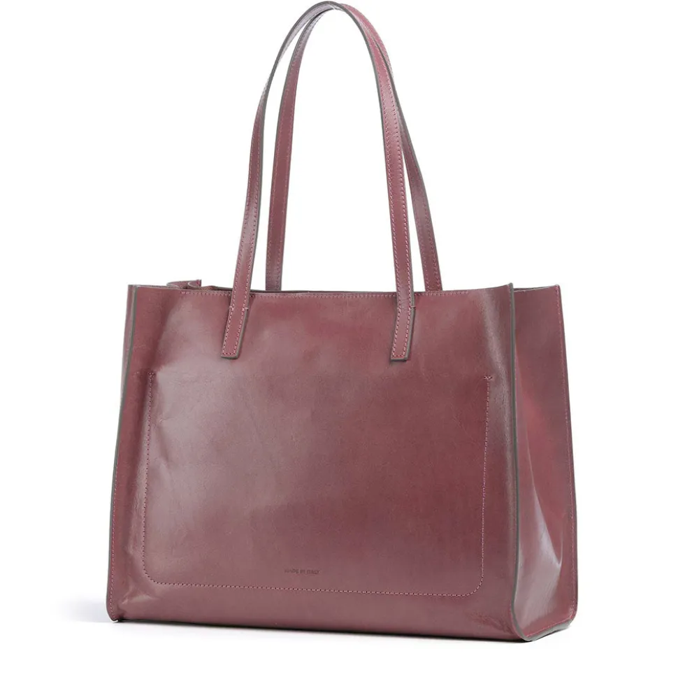 Borsa Donna Shopper THE BRIDGE Linea Mirra in Pelle Viola Orchidea