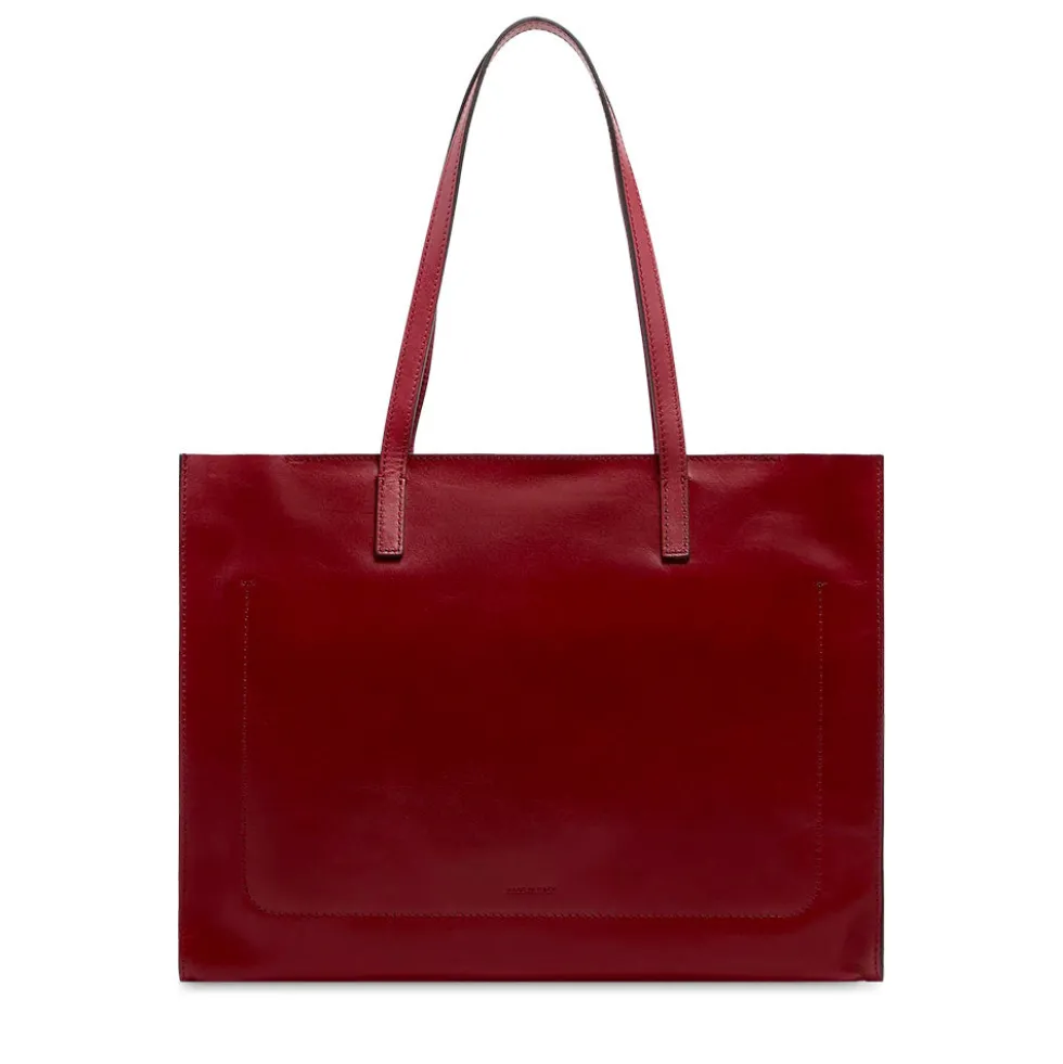 Borsa Donna Shopper THE BRIDGE linea Mirra in Pelle Rosso Mattone