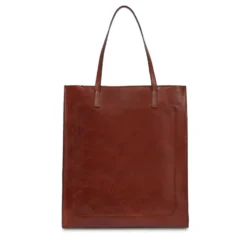 Borsa Donna Shopper Verticale THE BRIDGE linea Mirra in Pelle Marrone