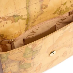 Borsa Donna Sottospalla 1A Classe Alviero Martini linea Escape Geo stampa Geo Classic e Cuoio LE62