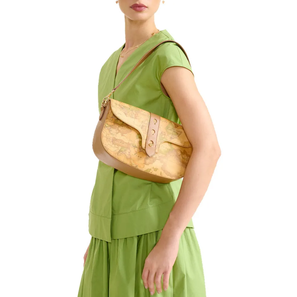 Borsa Donna Sottospalla 1A Classe Alviero Martini linea Escape Geo stampa Geo Classic e Cuoio LE62