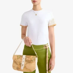 Borsa Donna Sottospalla 1A Classe Alviero Martini linea Escape Geo stampa Geo Classic e Avorio LE62