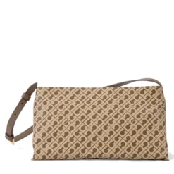 Borsa Donna Sottospalla GHERARDINI in Tessuto Softy colore Tabacco - Burro