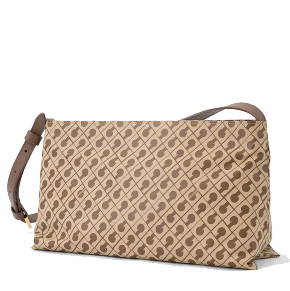 Borsa Donna Sottospalla GHERARDINI in Tessuto Softy colore Tabacco - Burro