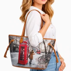 Borsa Donna Y NOT a Spalla YES-319 Stampa Red London