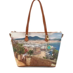 Borsa Donna Y NOT a Spalla YES-396 Stampa Lemon Tree