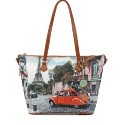 Borsa Donna Y NOT a Spalla YES-396 Stampa C'Est La Vie