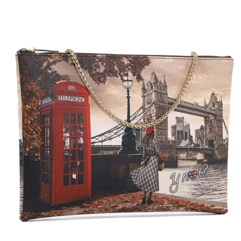 Borsa Donna Y NOT Clutch con Tracolla in Catena YES-605 London Bridge