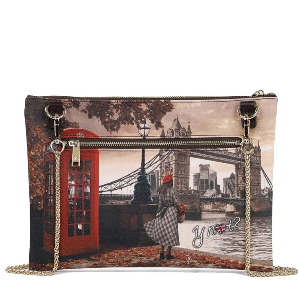 Borsa Donna Y NOT Clutch con Tracolla in Catena YES-605 London Bridge