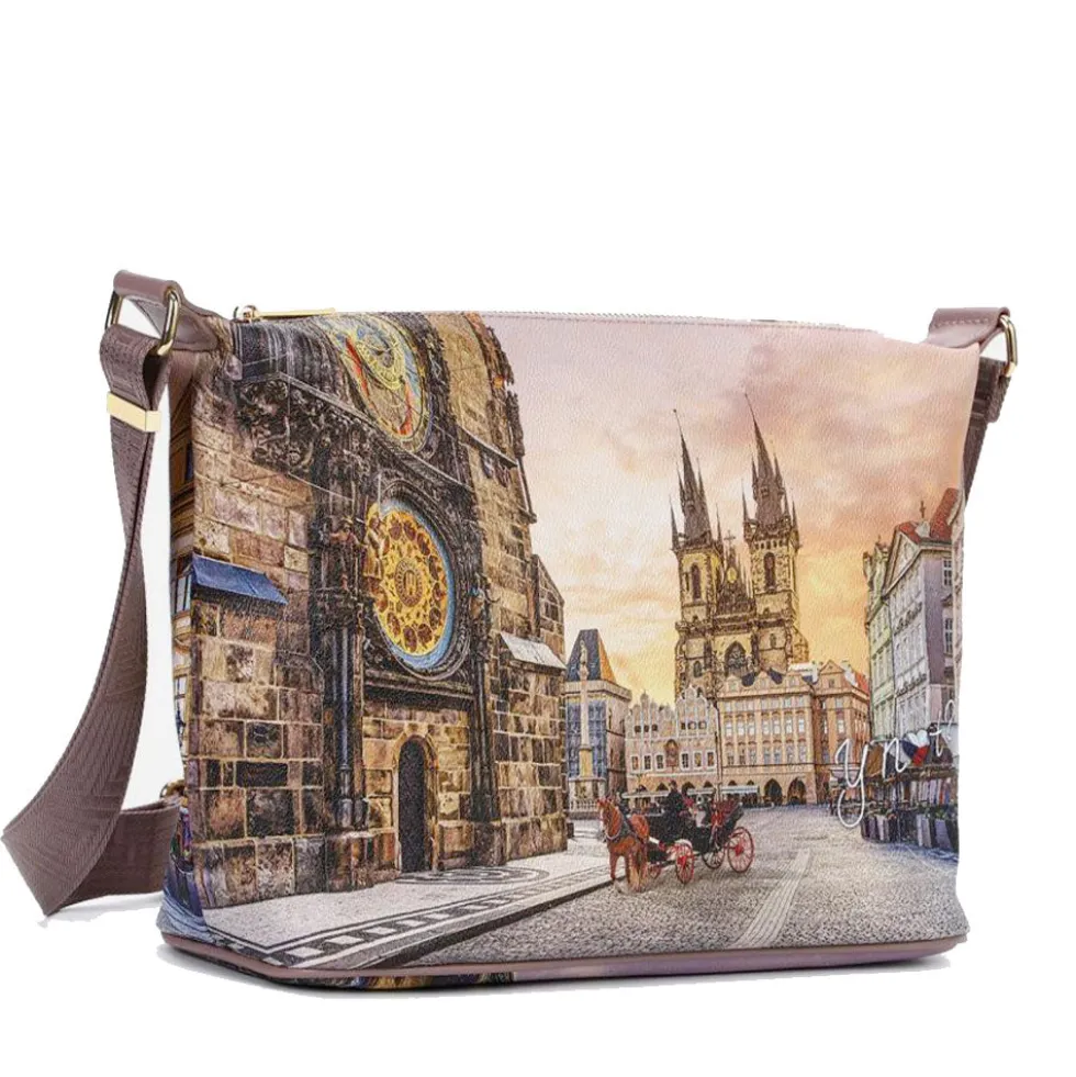 Borsa Donna Y NOT Hobo Easy Large a Tracolla YES-607 Astro Clock
