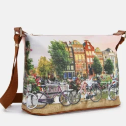 Borsa Donna Y NOT Hobo Easy Large a Tracolla YES-607 Flower River