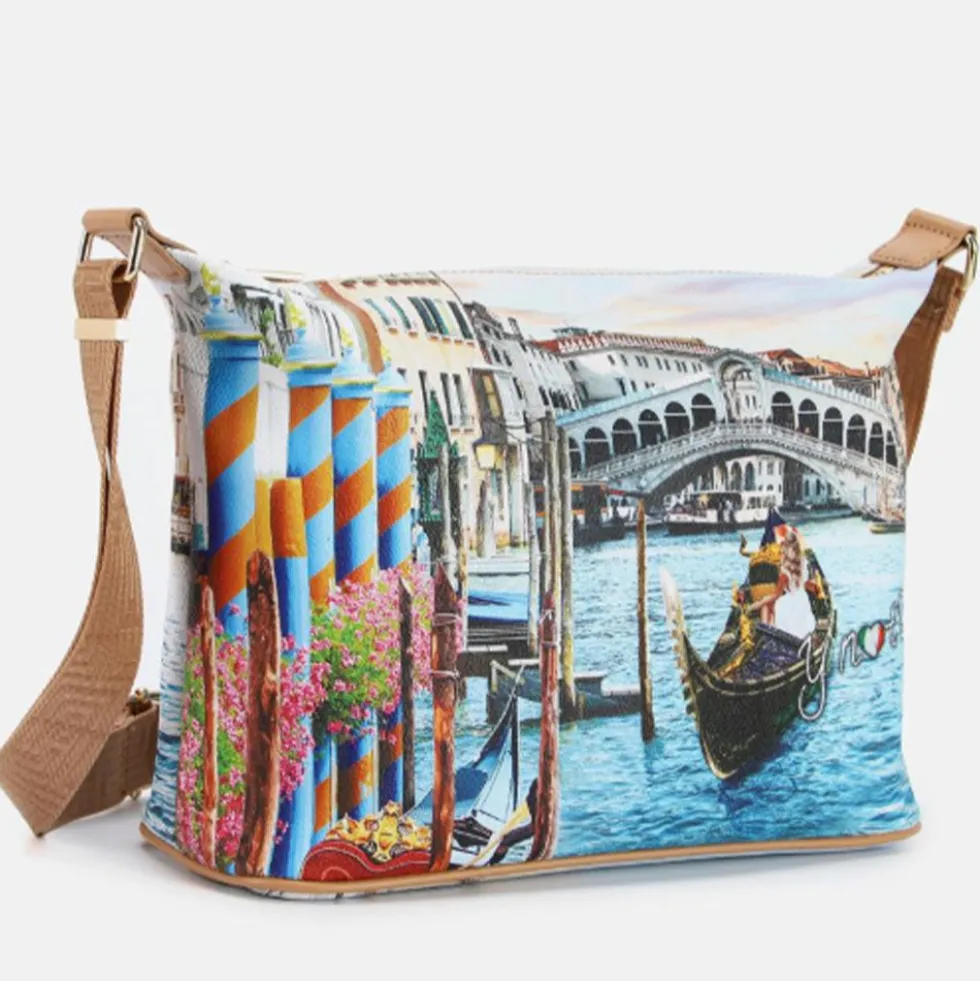 Borsa Donna Y NOT Hobo Easy Large a Tracolla YES-607 Dream in Venice