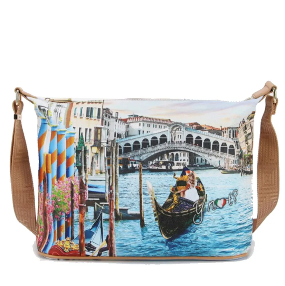 Borsa Donna Y NOT Hobo Easy Large a Tracolla YES-607 Dream in Venice