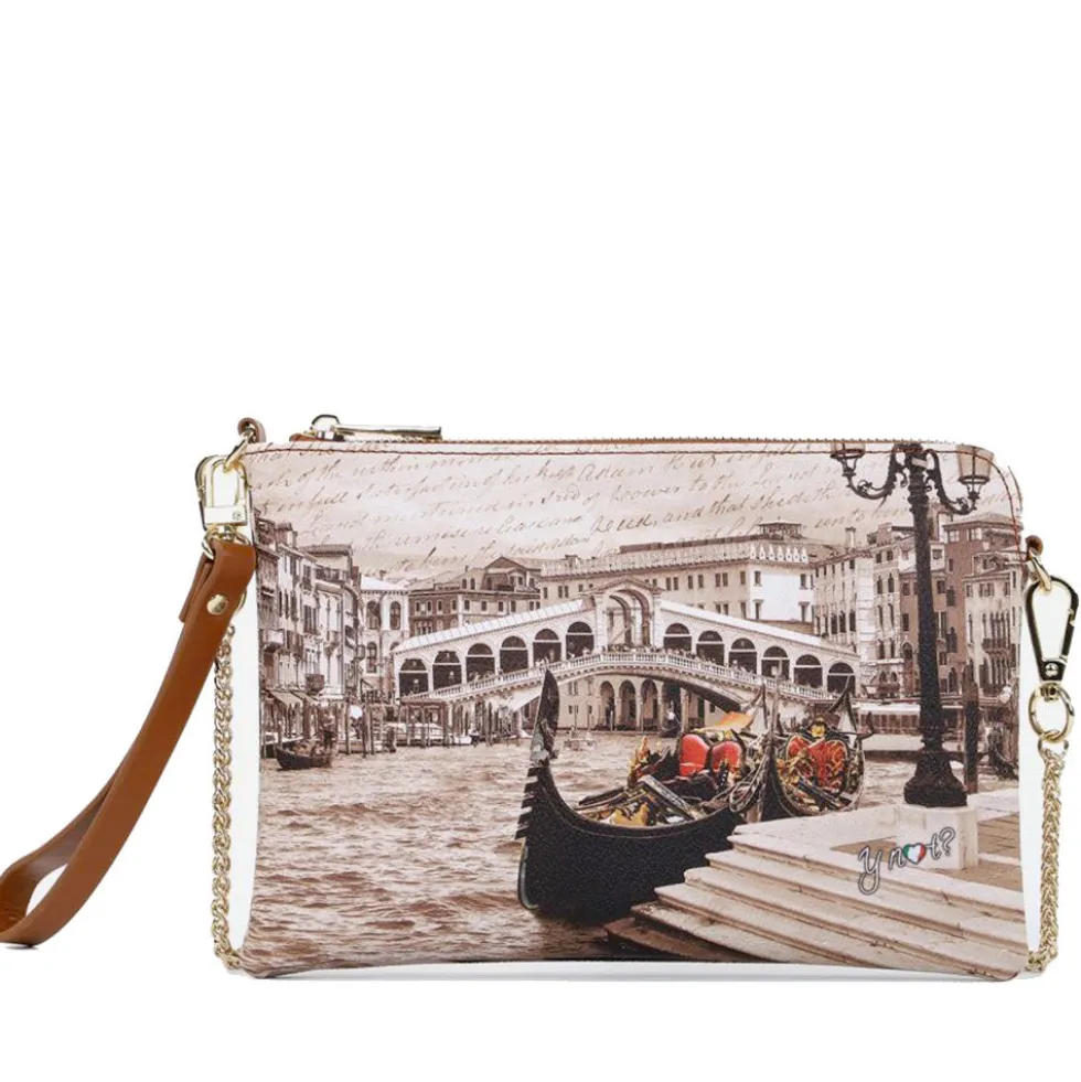 Borsa Donna Y NOT Pochette con Tracolla YES-384 Venice Postcard