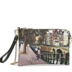 Borsa Donna Y NOT Pochette con Tracolla YES-384 Amsterdam Bridge