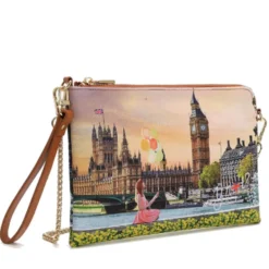 Borsa Donna Y NOT Pochette con Tracolla YES-303 Yellow Flowers