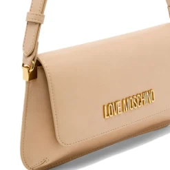 Borsa Piatta a Spalla LOVE MOSCHINO linea Lettering Logo Nude