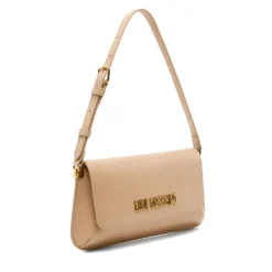 Borsa Piatta a Spalla LOVE MOSCHINO linea Lettering Logo Nude