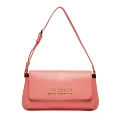 Borsa Piatta a Spalla LOVE MOSCHINO linea Lettering Logo color Corallo