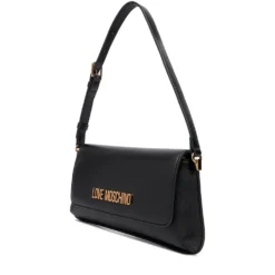 Borsa Piatta a Spalla LOVE MOSCHINO linea Lettering Logo Nero