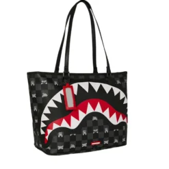 Borsa Tote Donna SPRAYGROUND stampa Gray Peeking Character Check