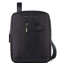 Borsello Organizzato Piquadro in Tessuto e Pelle di Colore Blu Porta iPad - CA1816BR2 Linea Brief