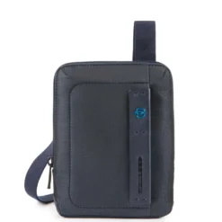 Borsello Uomo PIQUADRO a Tracolla con porta iPadmini - CA3084P16 in Tessuto Chevron - Blu