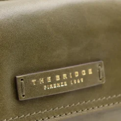 Camera Case Donna a Tracolla THE BRIDGE linea Flora in Pelle Verde Timo