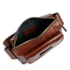 Camera Case Donna a Tracolla THE BRIDGE linea Flora in Pelle Marrone
