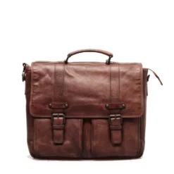Cartella Uomo Porta Pc 15" con Pattina - Gianni Conti in Pelle Marrone