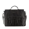 Cartella Uomo Porta Pc 15" con Pattina - Gianni Conti in Pelle Nera