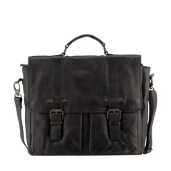 Cartella Uomo Porta Pc 15" con Pattina - Gianni Conti in Pelle Nera