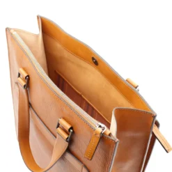 Cartella Uomo Verticale THE BRIDGE linea Leone in Pelle color Cognac
