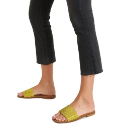 Ciabatta Flat Donna LIU JO Saba 04 con Strass Gialla