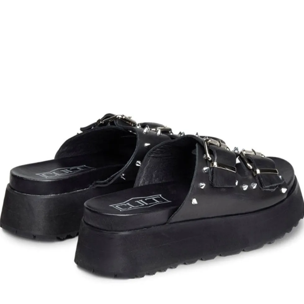 Ciabatte CULT Janis 3146 in Pelle Black - Silver