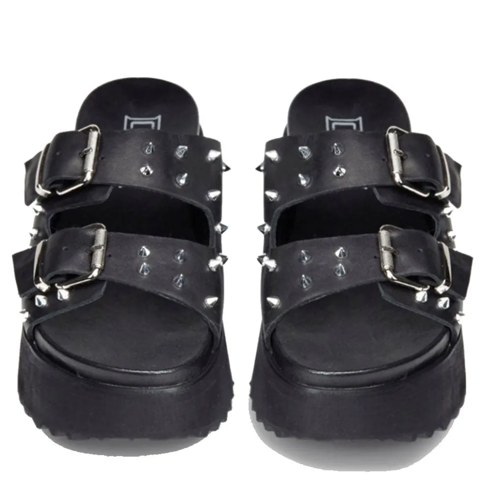 Ciabatte CULT Janis 3146 in Pelle Black - Silver