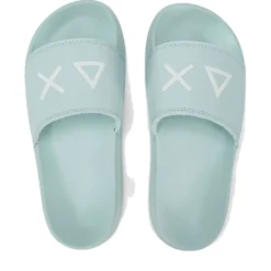 Ciabatte da Donna Sun68 Linea Slippers Logo Colore Verde Acqua- X36210