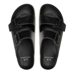Ciabatte Donna ARMANI EXCHANGE con Doppia Fascia Colore Nero